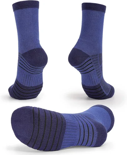 Miniatura 5 de 3-Pair Hiking Socks Women Men Moisture Wicking Breathable Cotton Cushion Crew Socks for Outdoor Sports Hiking Running Walking