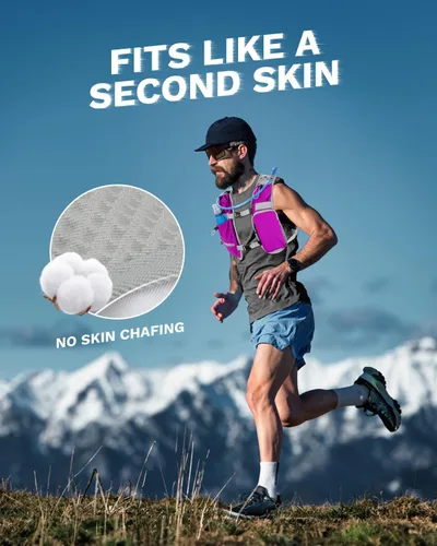 Miniatura 9 de Chaleco de correr para mujeres y hombres, mochila de hidratación para correr, chaleco para corredores, chaleco de hidratación, con soporte frontal