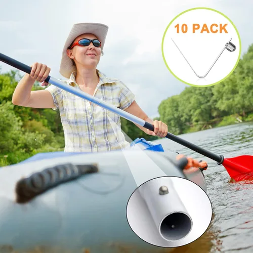 Miniatura 7 de 10 clips de resorte de remo de kayak de acero inoxidable, clip de resorte, clip de resorte de tubo de bloqueo para toldo de camping, tienda