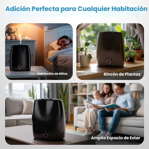 Miniatura 7 de Everlasting Comfort Humidificadores de 6 L para dormitorio, silencioso, tiempo de funcionamiento de 50 horas, sin filtro, humidificador de niebla