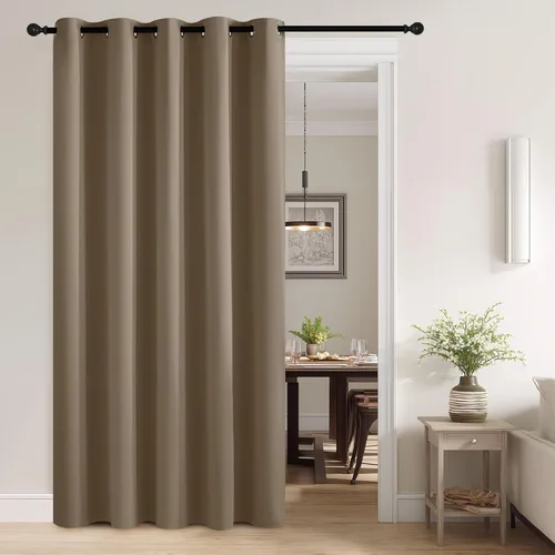 Miniatura 131 de RYB HOME - Cortinas extra largas con bloqueo de luz, persianas opacas insonorizadas para privacidad para cine en casa, oficina, fondo de patio, sala