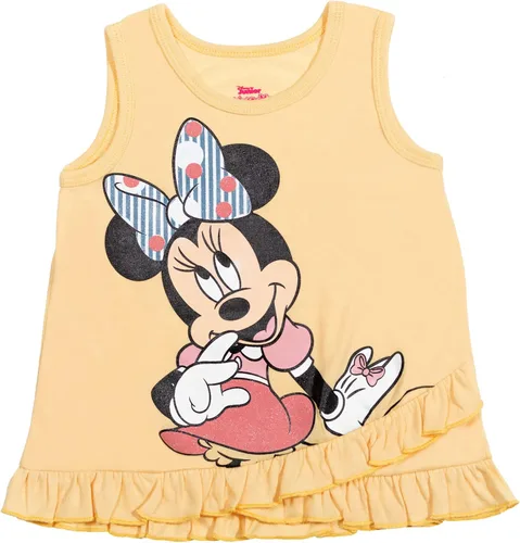Miniatura 3 de Disney Minnie Mouse - Conjunto de camiseta floral arcoíris y pantalones cortos de cambray, tallas de bebé a niño grande (12 meses - 14-16)