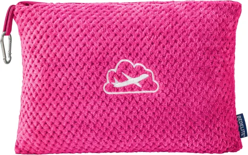 Miniatura 15 de BEDELITE Manta de viaje con bolsa, manta de forro polar jacquard ultrasuave con funda para equipaje y clip para mochila, manta de avión, esencial