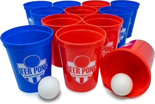 Miniatura 2 de Celebration Saying Party Cups – 12 Beer Pong Champion (combo rojo/azul)