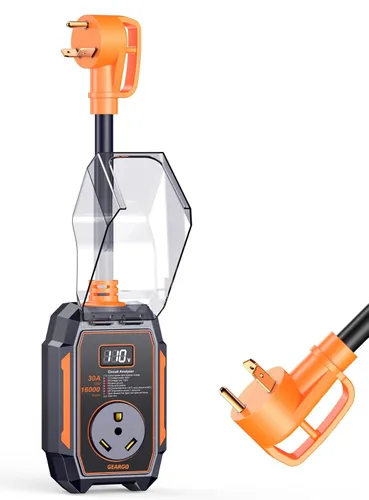 Miniatura 16 de GEARGO Protectores contra sobretensiones RV de 30 amperios, 12000 julios, analizador de circuitos de RV, protección contra sobretensiones IP68