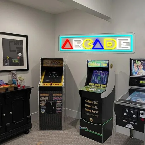 Miniatura 9 de Letrero de neón de arcade, decoración de sala de juegos de arcade, letrero iluminado por USB para transmisión, cueva de hombre, regalo para Arcade20