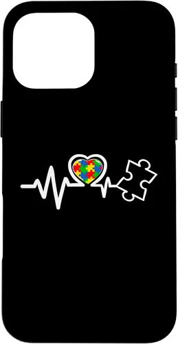Miniatura 19 de Heart Puzzle Piece Heartbeat Cool Autism Awareness Case for iPhone 16