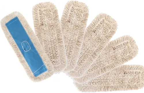 Miniatura 61 de Matthew Cleaning - Cabezales de repuesto lavables de algodón de resistencia industrial de 24 pulgadas para uso residencial y comercial, ajuste a Azul