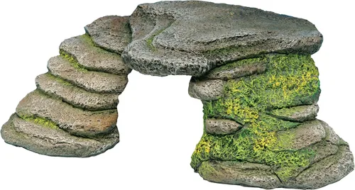Miniatura 6 de Penn-Plax (REP183) Reptología Repisa de Escalones de Paisaje de Pizarra y Ocultadero de Cueva – Resina Decorativa para Acuarios y Terrarios – Ideal