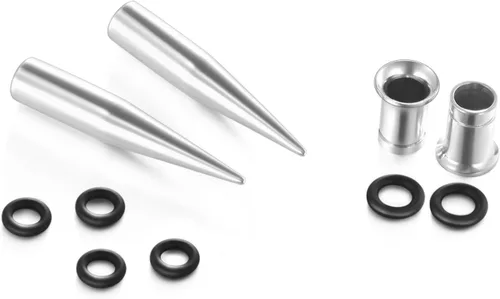 Miniatura 3 de vcmart 14G-00G - Kit de estiramiento de 36 piezas de calibre de oído, tapones cónicos, ojales, acero de grado de implante