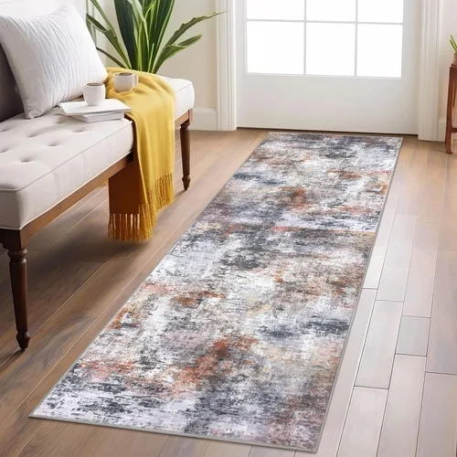Miniatura 52 de Lansny Alfombra pequeña abstracta de 2 x 3 pies, alfombra de entrada, alfombra lavable para puerta de entrada, alfombra lavable antideslizante