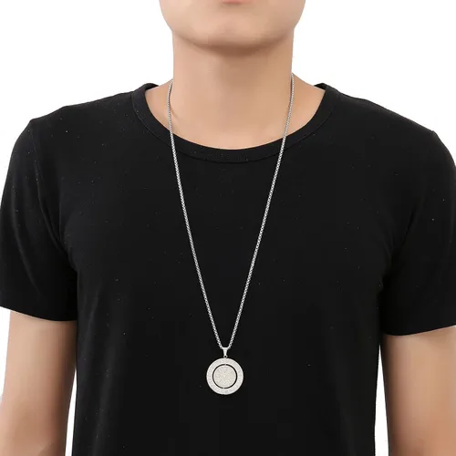 Miniatura 5 de Collar con colgante de amuleto nórdico de los vikingos nórdicos Vegvisir RUNE, collar de acero inoxidable con colgante extraíble joyería original