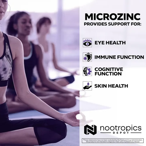 Miniatura 4 de Nootropics Depot Cápsulas de microzinc 20 mg Suplemento de zinc optimizado 30