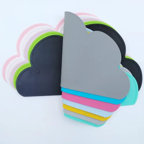 Miniatura 8 de Tapete de silicona prémium para comida para gatos, mantel individual antideslizante e impermeable con labios altos para perros, gatos y otros Azul