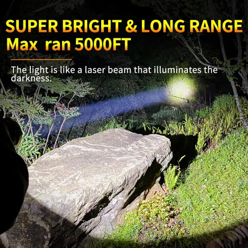 Miniatura 2 de Foco Recargable de 1800LM, Linterna Foco de 13600mAh, 80H de Larga Duración, IP67 Impermeable, 3 Modos, Luz de Foco para Camping al Aire Libre