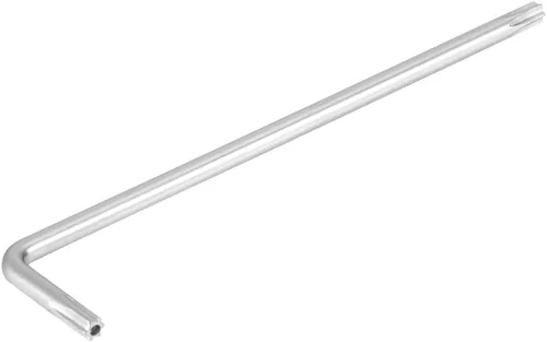 uxcell Llave larga a prueba de manipulaciones Torx Star Key Bit Llave en forma de L niquelado T20