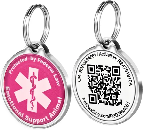 Miniatura 10 de Pet Dwelling Etiqueta de identificación ESA con código QR: etiqueta de animal de apoyo emocional para perros y gatos, escanea para contactar al