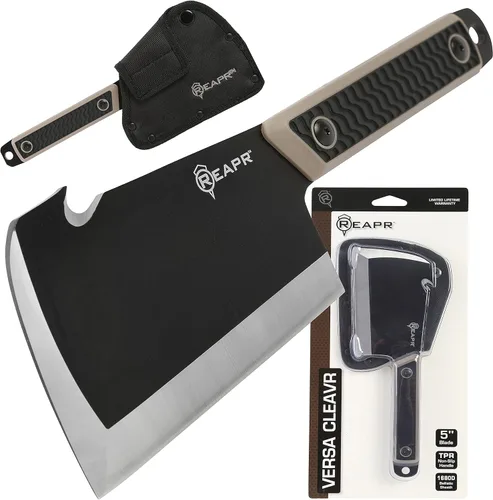 Reapr 11016 Versa Cleavr, cuchillo de carnicero para cortar carne, cuchillo de cuchilla para verduras, hacha táctica, cuchillo de supervivencia con