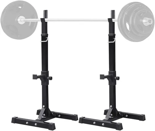 Topeakmart 45-70.5 pulgadas ajustable para sentadillas Estación de inmersión Soporte de barra Soporte de inmersión Banco de fitness Equipo de prensa