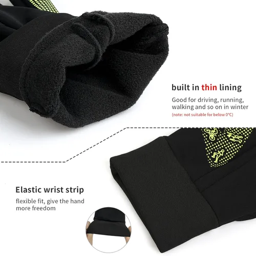 Miniatura 2 de Guantes de invierno delgados para hombres y mujeres a prueba de salpicaduras resistentes al viento antideslizantes con pantalla táctil guantes