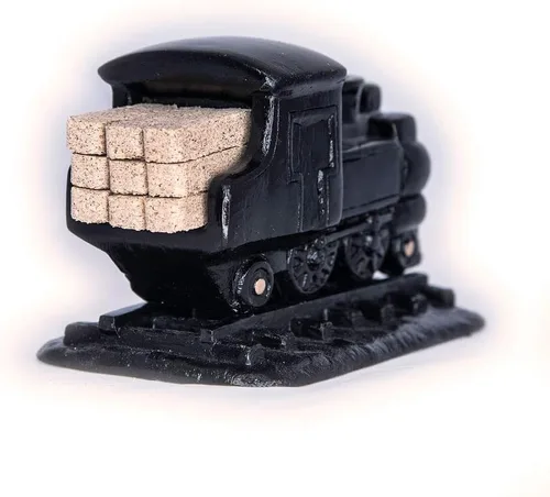 Miniatura 3 de Incienso de Santa Fe Quemador de incienso de madera natural con motor de vapor negro, incluye 20 ladrillos de incienso de piñón - Fabricado