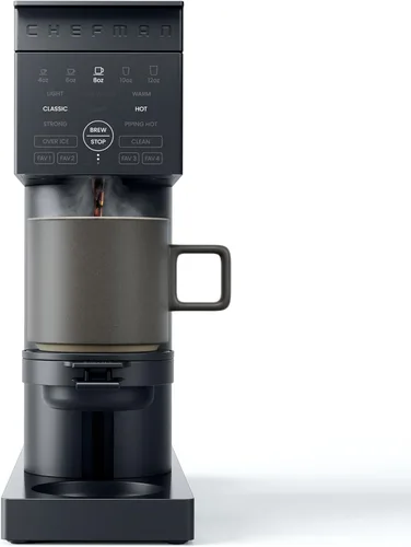 Chefman Cafetera de una sola porción, funciona con K-Cup y café molido Medianoche