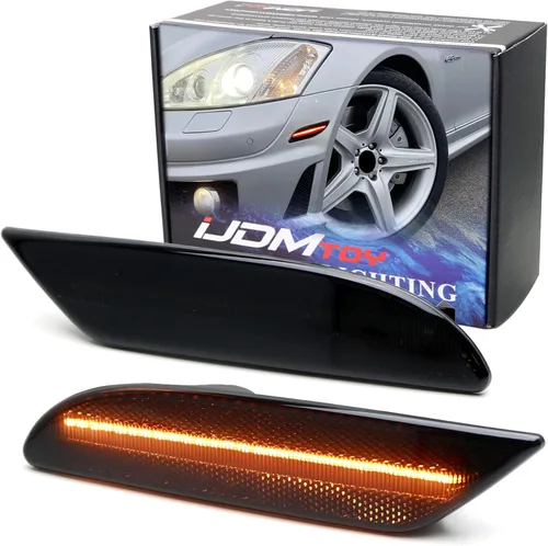 Miniatura 10 de iJDMTOY Lente transparente/blanca ámbar tira de luz LED frontal lateral compatible con Mercedes W221 Pre-LC S320 S350 S400 S500 S550 S550 S600