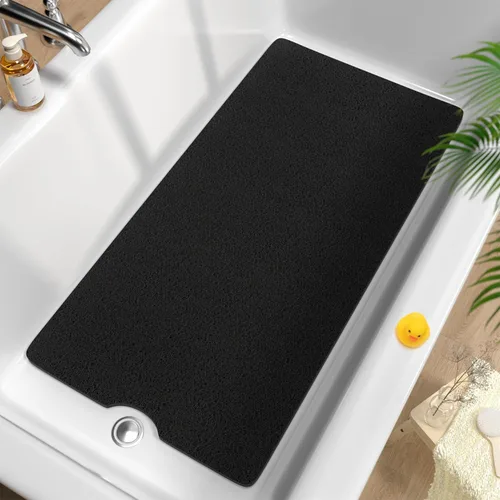 Miniatura 16 de HITSLAM Tapete de ducha antideslizante, tapete de bañera antideslizante de 24 x 24 pulgadas con drenaje, tapete de baño de ducha de PVC suave