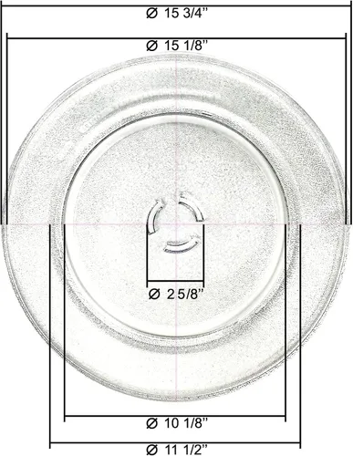 Miniatura 4 de HQRP Bandeja giratoria de vidrio de 15 3/4 pulgadas compatible con Whirlpool 8205676 W11373838 W10818723 461967721091 8205540 4455919 4455915