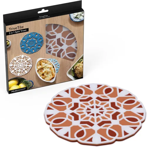 Miniatura 10 de Peleg Design TriveTile - Juego de salvamanteles para ollas y sartenes calientes, divertido y decorativo, salvamanteles de cocina antideslizantes