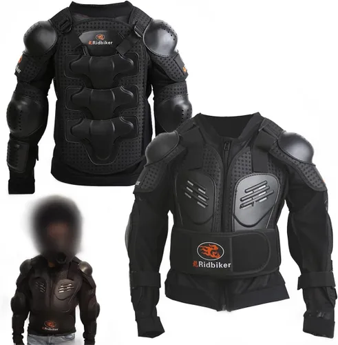 Miniatura 8 de RIDBIKER - Chaleco protector de pecho para niños, equipo de motocross, moto todo terreno, chaqueta de armadura de cuerpo completo para motocicleta