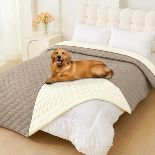 Miniatura 92 de Smiry Funda Impermeable para Cama de Perro, Manta Suave Reversible para Mascotas, Lavable a Prueba de Fugas para Gatos y Perros, Funda para Sofá
