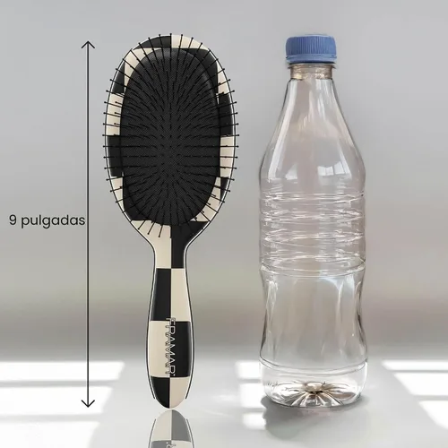 Miniatura 7 de FRAMAR Cepillo desenredante con estampado a cuadros – Cepillos para cabello húmedo para mujeres, cepillo de pelo para mujer, accesorios