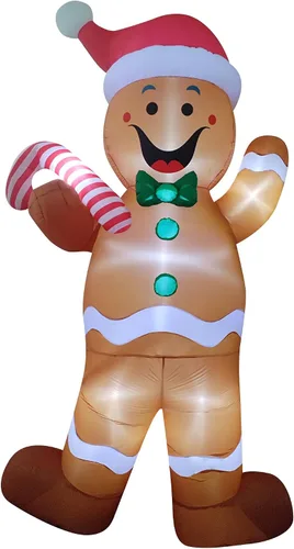 Miniatura 8 de Decoración inflable gigante de Navidad con luz LED de 12 pies para exteriores, decoración inflable para patio/fiesta/césped/jardín/entrada