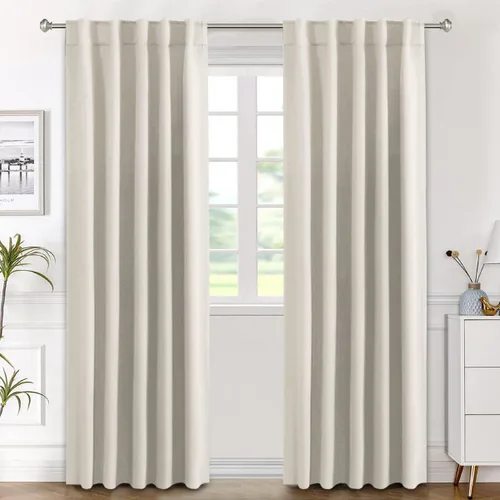 Miniatura 121 de H.VERSAILTEX Cortinas opacas con aislamiento térmico, paneles de tratamiento de ventana, cortinas opacas para oscurecer la habitación, cortinas Gris