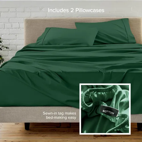 Miniatura 213 de Bare Home Hotel Luxury - Juego de sábanas tamaño individual, extra suave, 4 piezas, bolsillos profundos, ajuste fácil, refrescante y transpirable