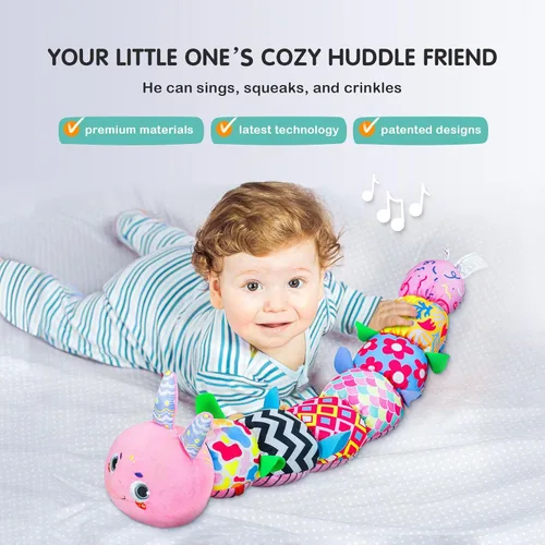 Miniatura 2 de Infinno Juguetes sensoriales de peluche musicales para bebés para niñas y niños, juguetes de seguridad suaves para recién nacidos de 0-3-6-12 meses