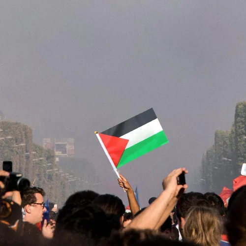 Miniatura 7 de 200 mini banderas palestinas palestinas de mano pequeñas banderas de Palestina en miniatura en soporte de palestina, bandera ondeadora de mano – 5.5