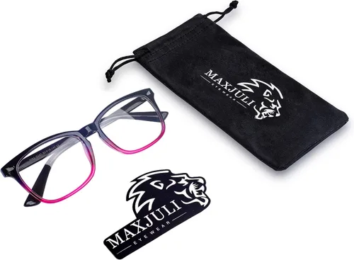 Miniatura 5 de MAXJULI Lentes de bloqueo de luz azul, para lectura de computadora/juegos/TV/teléfonos para mujeres y hombres 6001, Estándar Morado degradado rosa