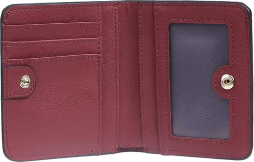 Miniatura 4 de Gostwo - Cartera compacta de piel genuina de lujo para mujer con bloqueo de RFID y ventana de identificación