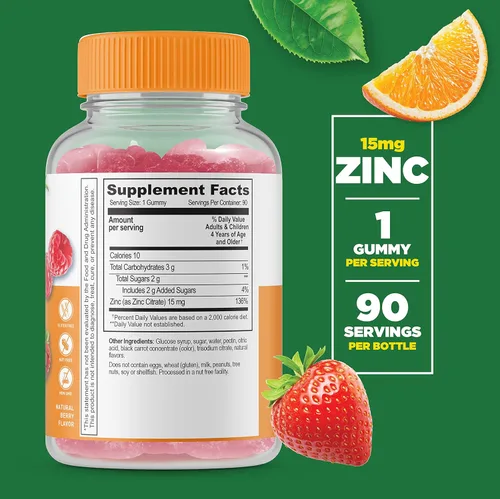 Miniatura 3 de Lifeable Paquete de gomitas de calcio y magnesio y zinc para niños, gran sabor, suplemento vitamínico, sin gluten, sin OMG, gomita masticable