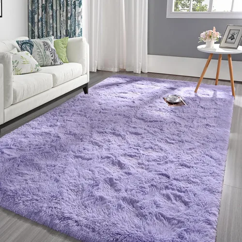Miniatura 6 de Pettop Alfombra de Área Esponjosa Azul Marino para Dormitorio Sala de Estar, 4x6 Pies Alfombras Suaves de Felpa Mullidas y Peludas para Niñas Niños