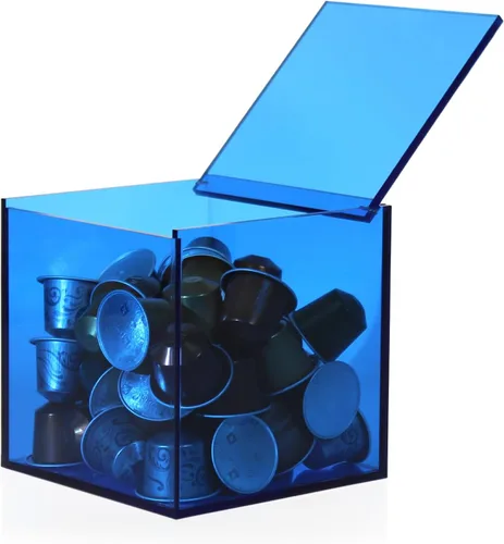 Caja de almacenamiento para cápsulas de café, organizador de cápsulas de café, accesorios antipolvo, caja de acrílico transparente duradera para uso