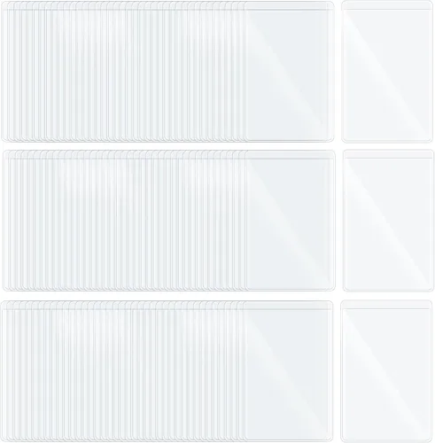 Miniatura 9 de Paquete de 30 fundas transparentes para tarjetero, impermeables, con apertura lateral, fundas protectoras de PVC suave para tarjetas de crédito