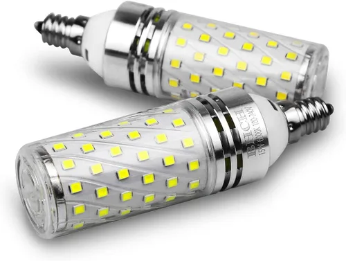 Miniatura 3 de Bombillas LED E12, 15 W, luz blanca diurna de 6000 K, 1500 lm, bombillas de rosca Edison pequeñas, equivalente a incandescente de 120 W, paquete de 4