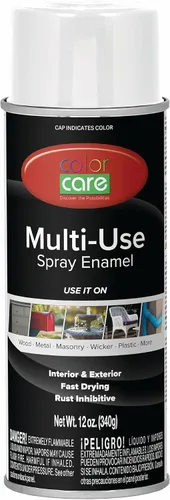 Miniatura 7 de Pintura en aerosol, 12 onzas, paquete de 6 (mezcla de colores cálidos: blanco brillante, rojo rubí, naranja, amarillo, marrón, negro brillante)