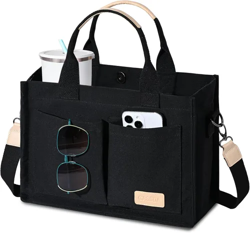 Miniatura 17 de GASSDA Canvas Tote Bag for Women Crossbody Work Purse with Pockets Top Handle Handbag Satchel Bags for Travel Nurse Teacher