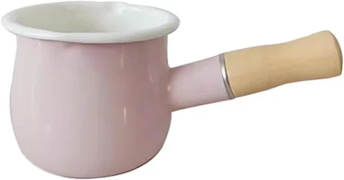 Miniatura 8 de Olla de leche esmaltada, calentador de mantequilla antiadherente, mini cacerola, 4 pulgadas, 17 onzas, utensilios de cocina pequeños con mango