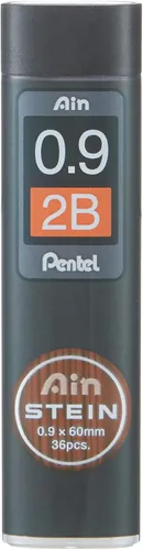 Miniatura 2 de Pentel Ain Stein - Lápiz mecánico, 0.035 in, 2B, 36 minas (C279-2B)
