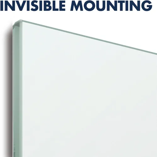 Miniatura 3 de Quartet - Pizarra blanca de borrado en seco, pizarra magnética de vidrio de 39" x 22", formato ancho, pizarra blanca horizontal, InvisaMount, blanco